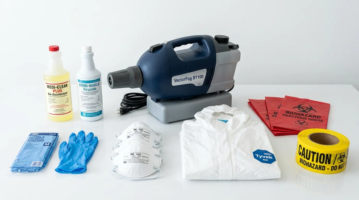 Professional biohazard remediation crew working in Queen Village